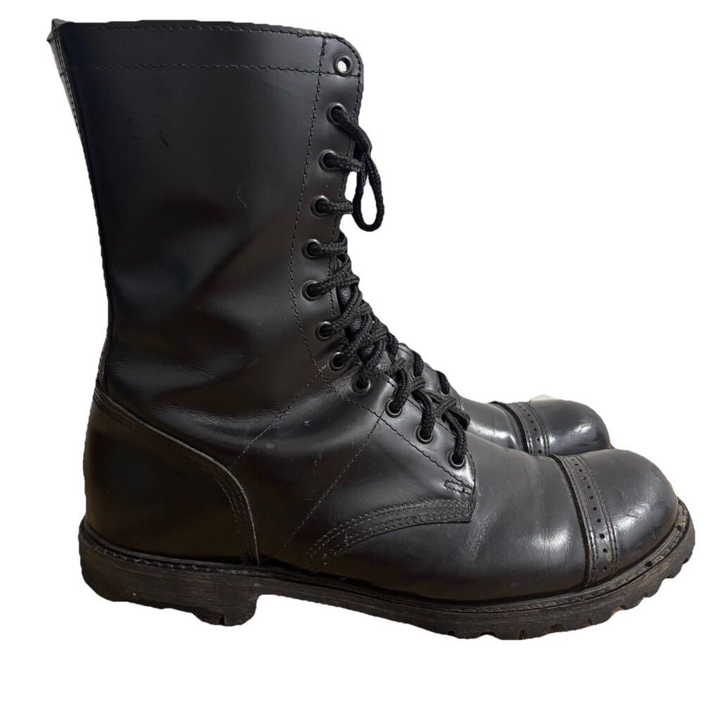 Corcoran 985 Jump Boots Men’s Sz 14 M Black Leather Unlined Side Zip Military